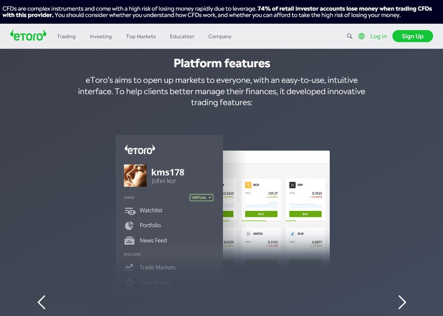 etoro trading platform overview