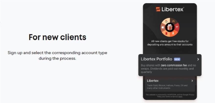 Libertex new client registration