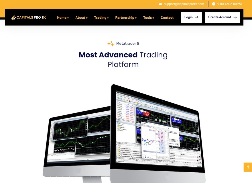 CapitalProFX Trading platform