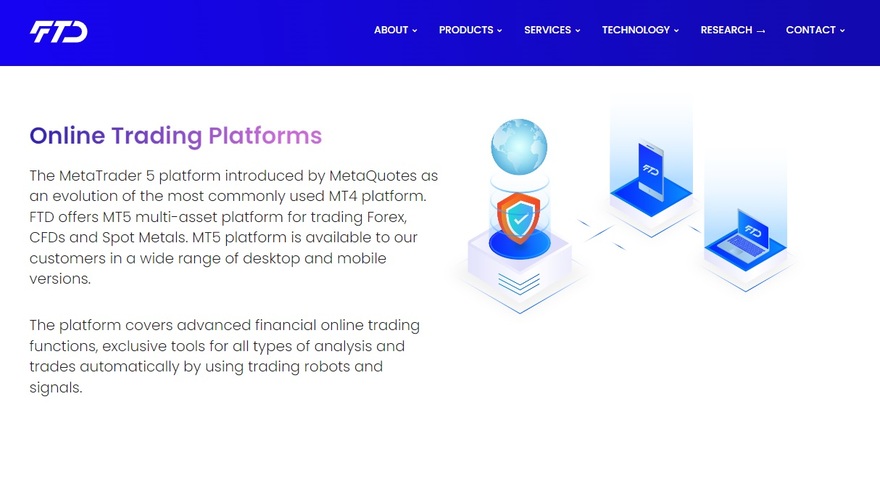 FTD System MetaTrader 5 trading platform