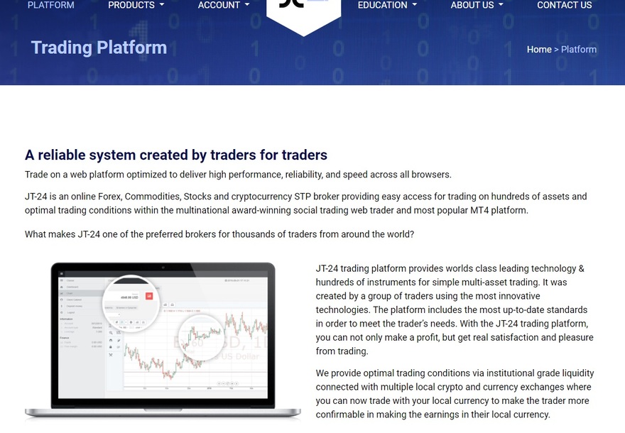JT 24 trading platform ovewrview