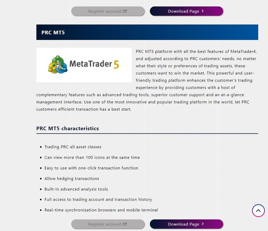 PRCBroker platforms overview