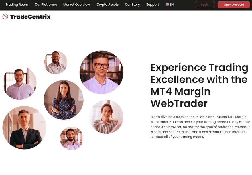 TradeCentrix MT4 Margin WebTrader