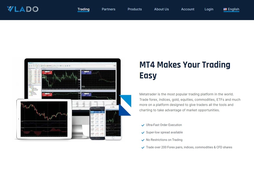 Vlado Brokers trading platform overview