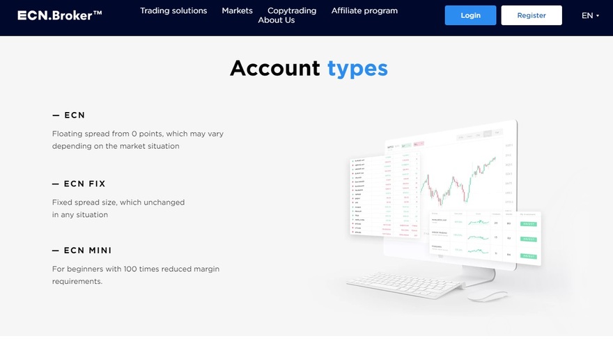 ECN.Broker Accounts overview