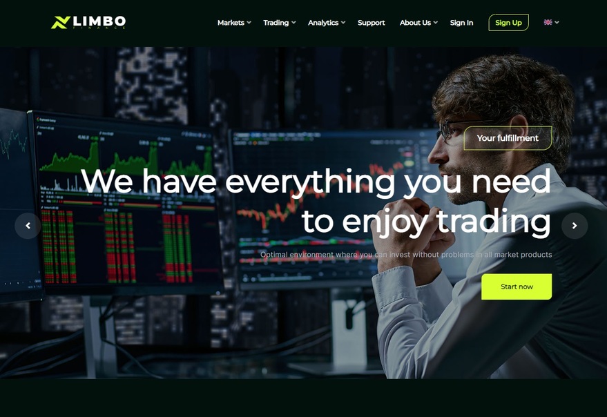 Limbo Finance website design