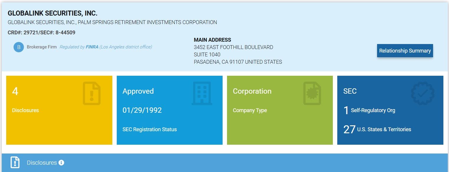 Globalink Securities Regulation