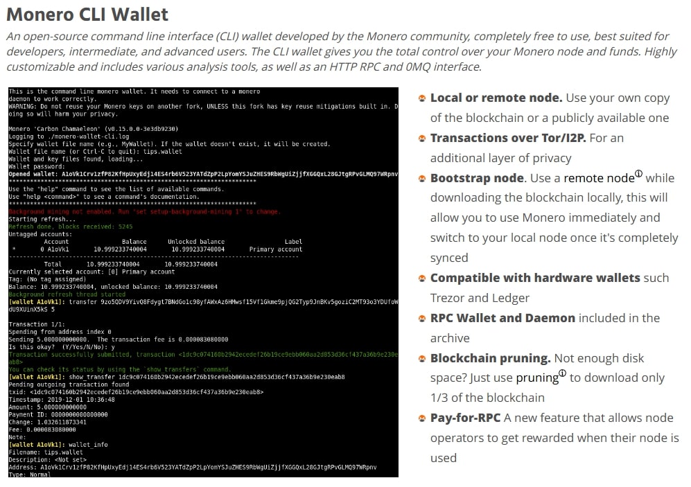 GetMonero CLI Wallet