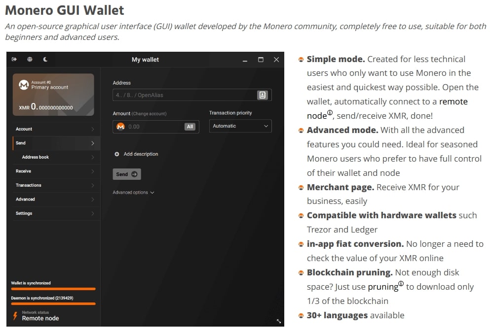 GetMonero GUI Wallet