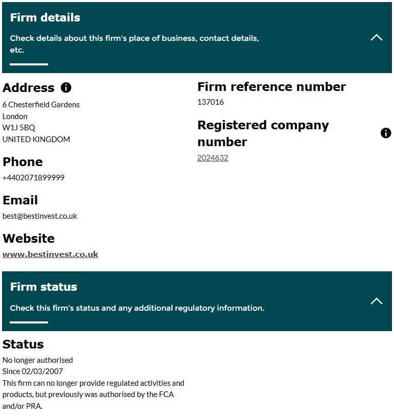 Bestinvest (Research) Limited is not FCA Regulated