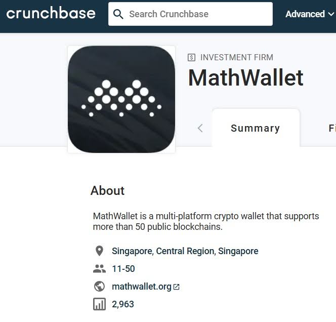 Math Wallet Crunchbase Profile