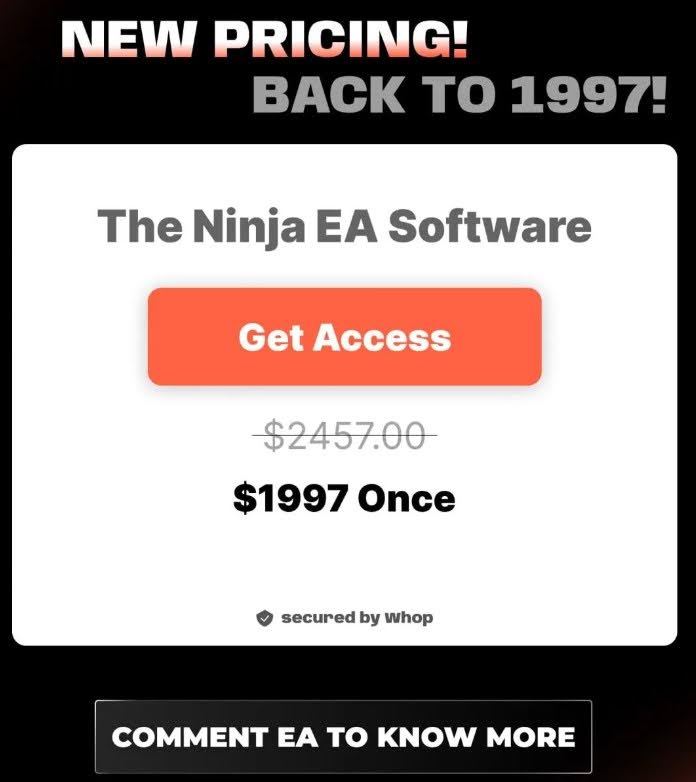 Ninja EA software is a fake programme