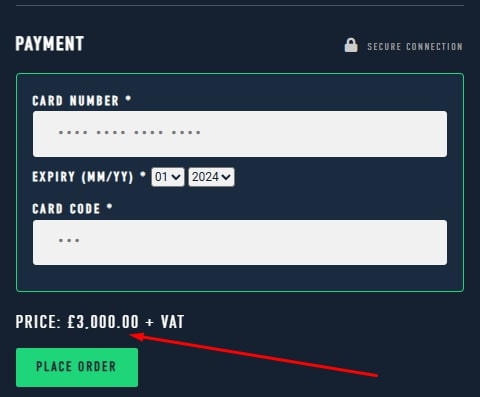 The price for the 3-day masterclass appears on Financial Markets Online when you place your order