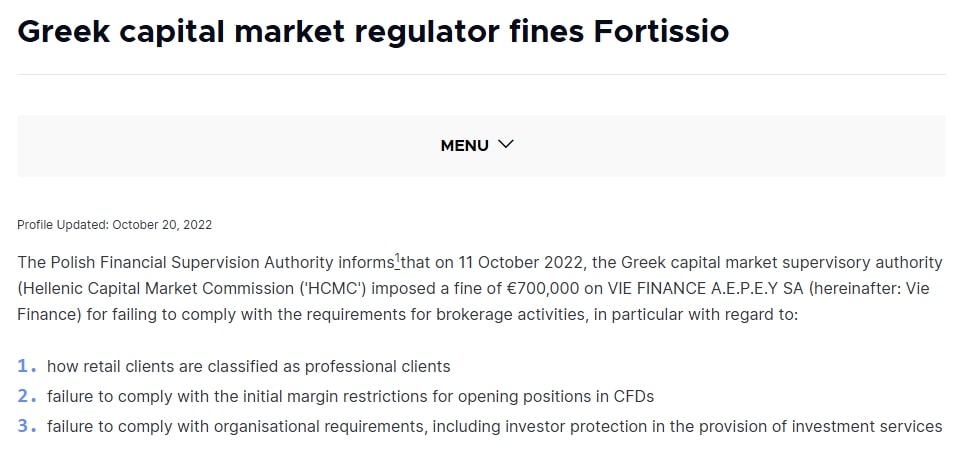 Vie Finance was slammed in 2021 by the authorities for non-compliance with regulatory conditions